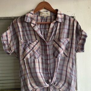 Anthropologie Cloth & Stone Plaid Shirt